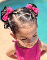 Pink Fiesta Bow Clips